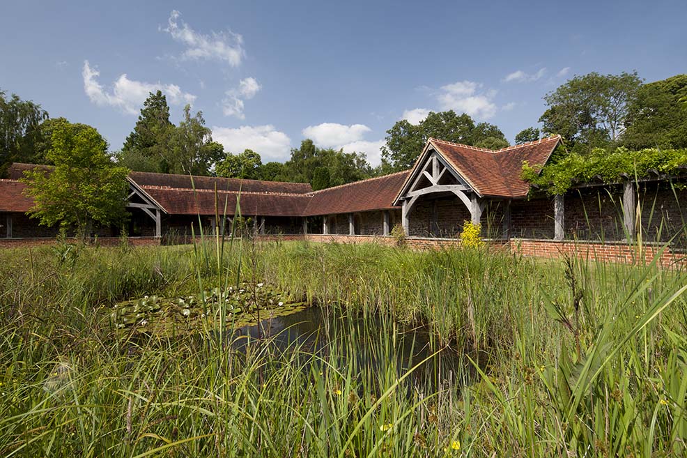 Chithurst Monastery external oak structures