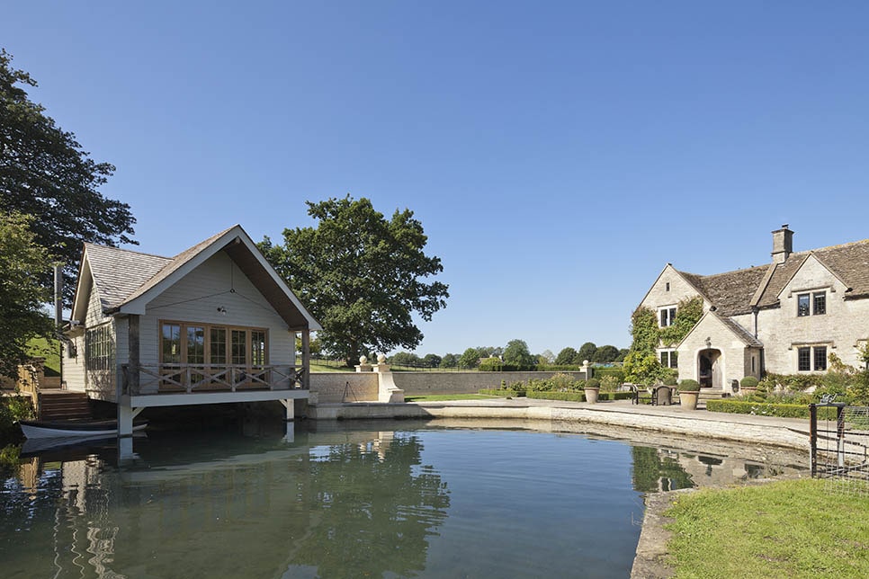 External view of Grindstone Mill, oak framed boat house