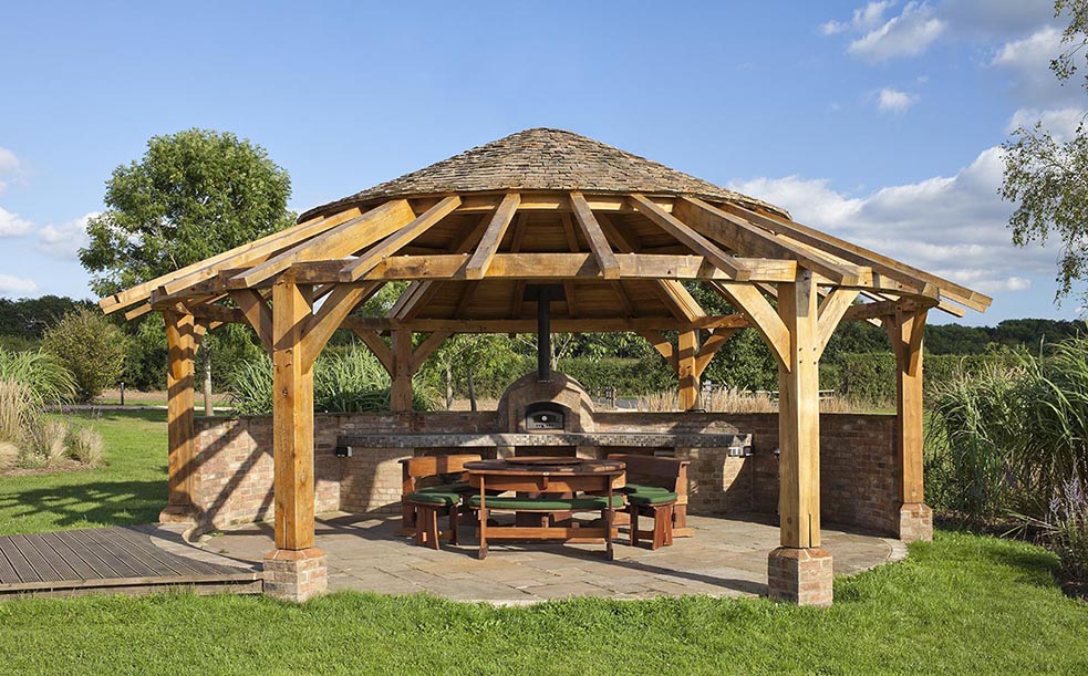 oak framed gazebo out building