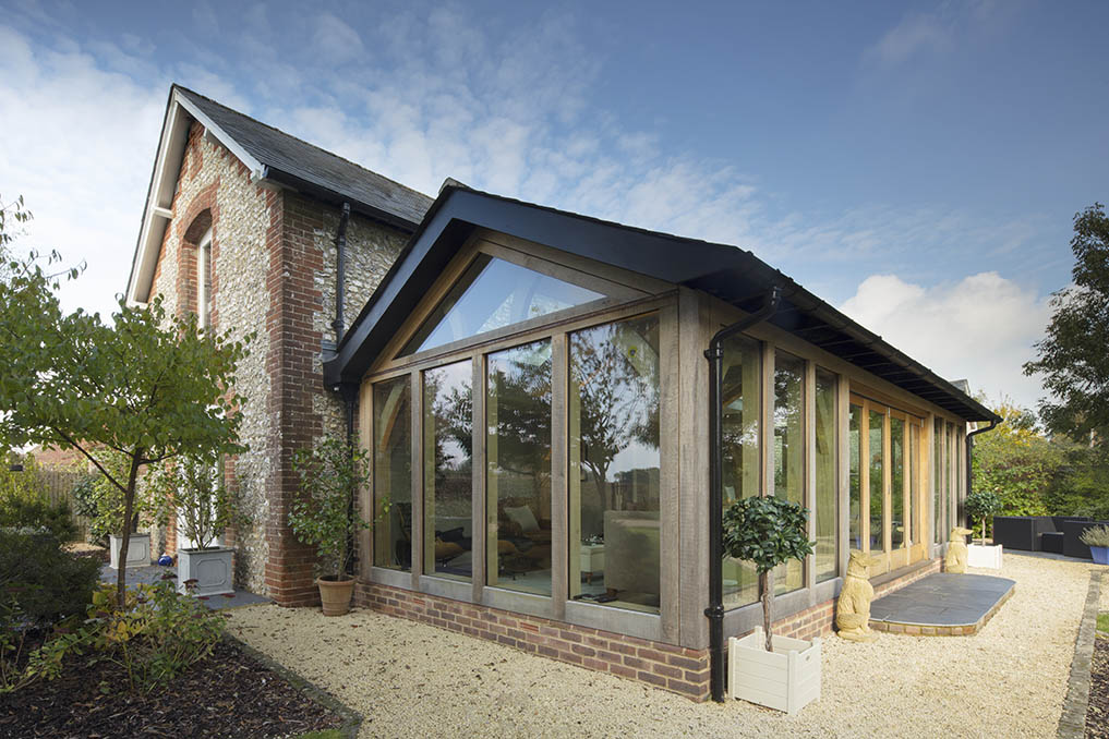 External view of The Stables oak framed conservatory