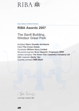 2007 - RIBA Awards certificate