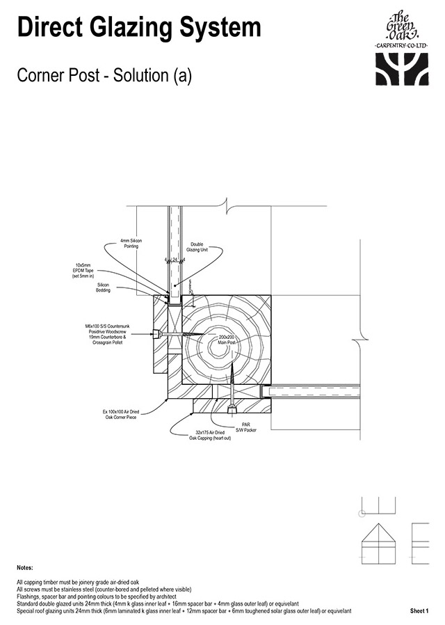 Direct Glazing Details document cover