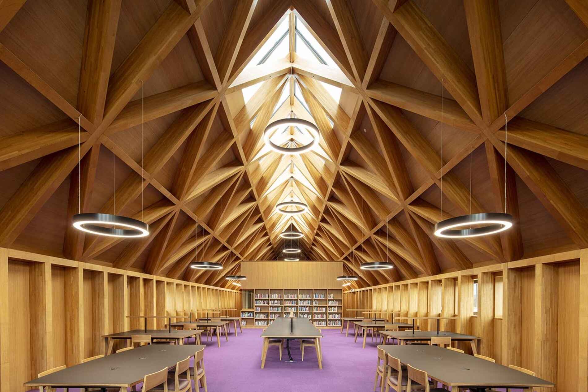 St. Edwards Library, timber frame school construction