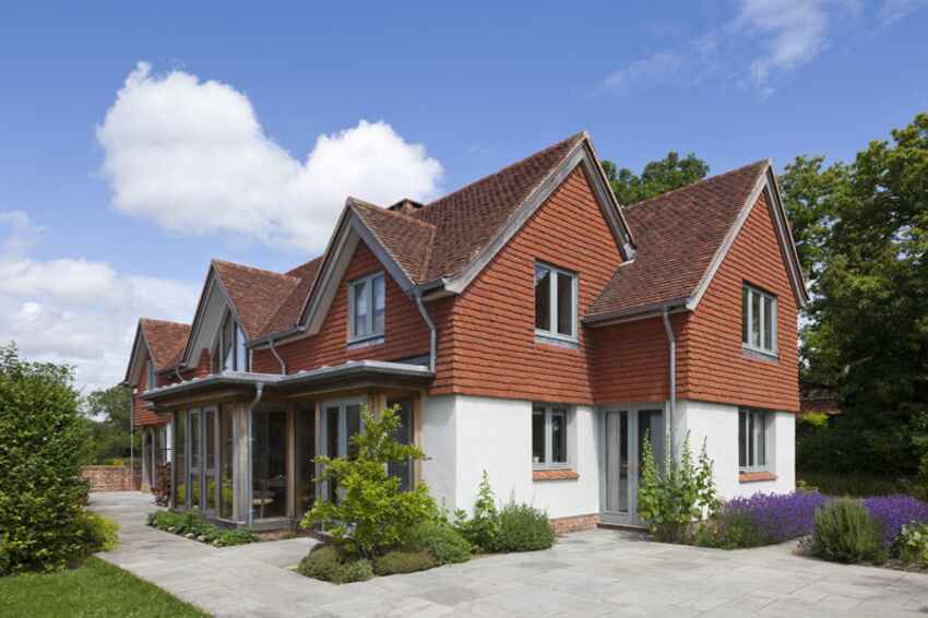 External view of Stable Cottage oak framed house