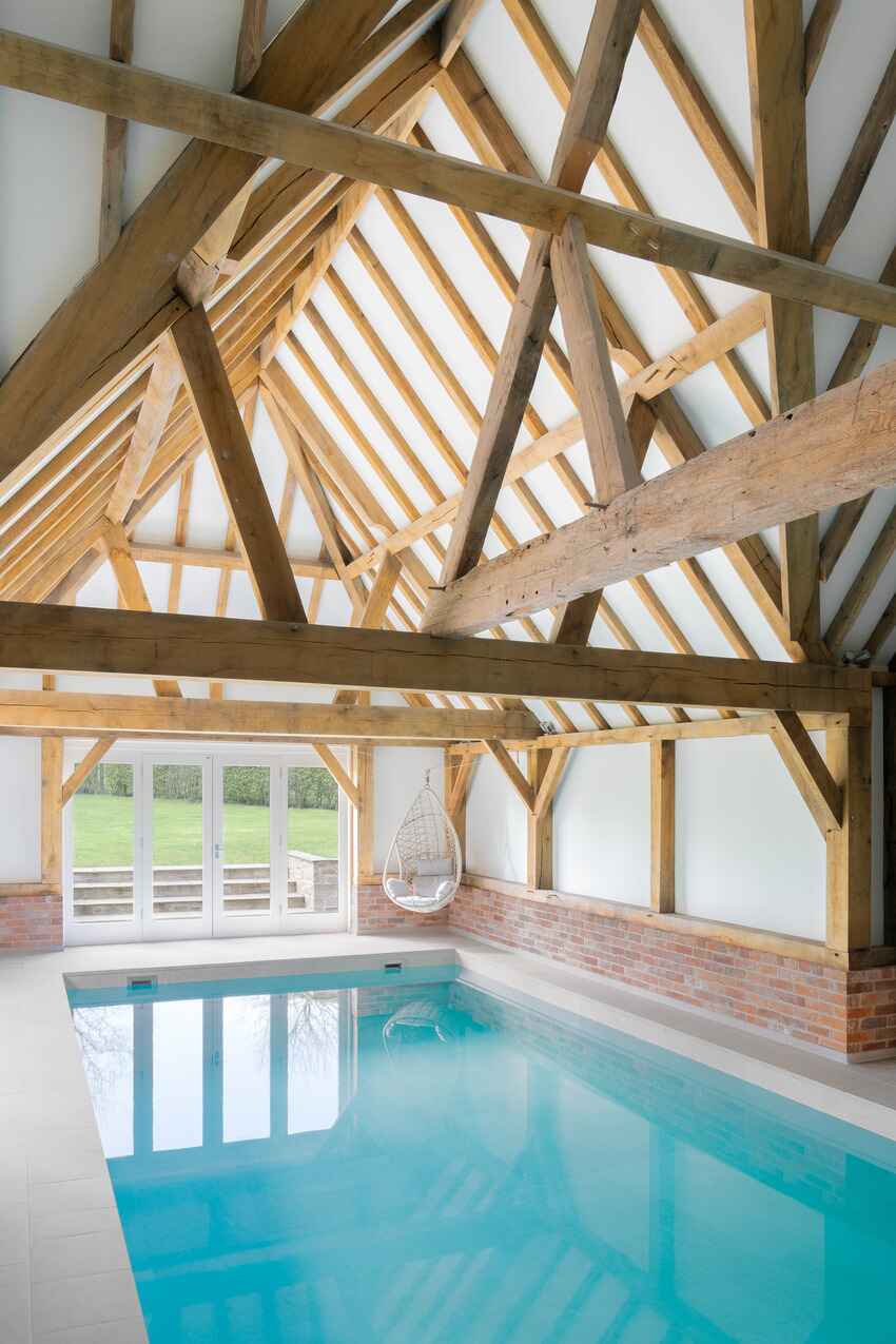 oak frame barn pool