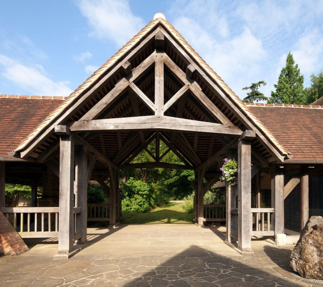 Chithurst Monastry Central Oak Frame Entrance