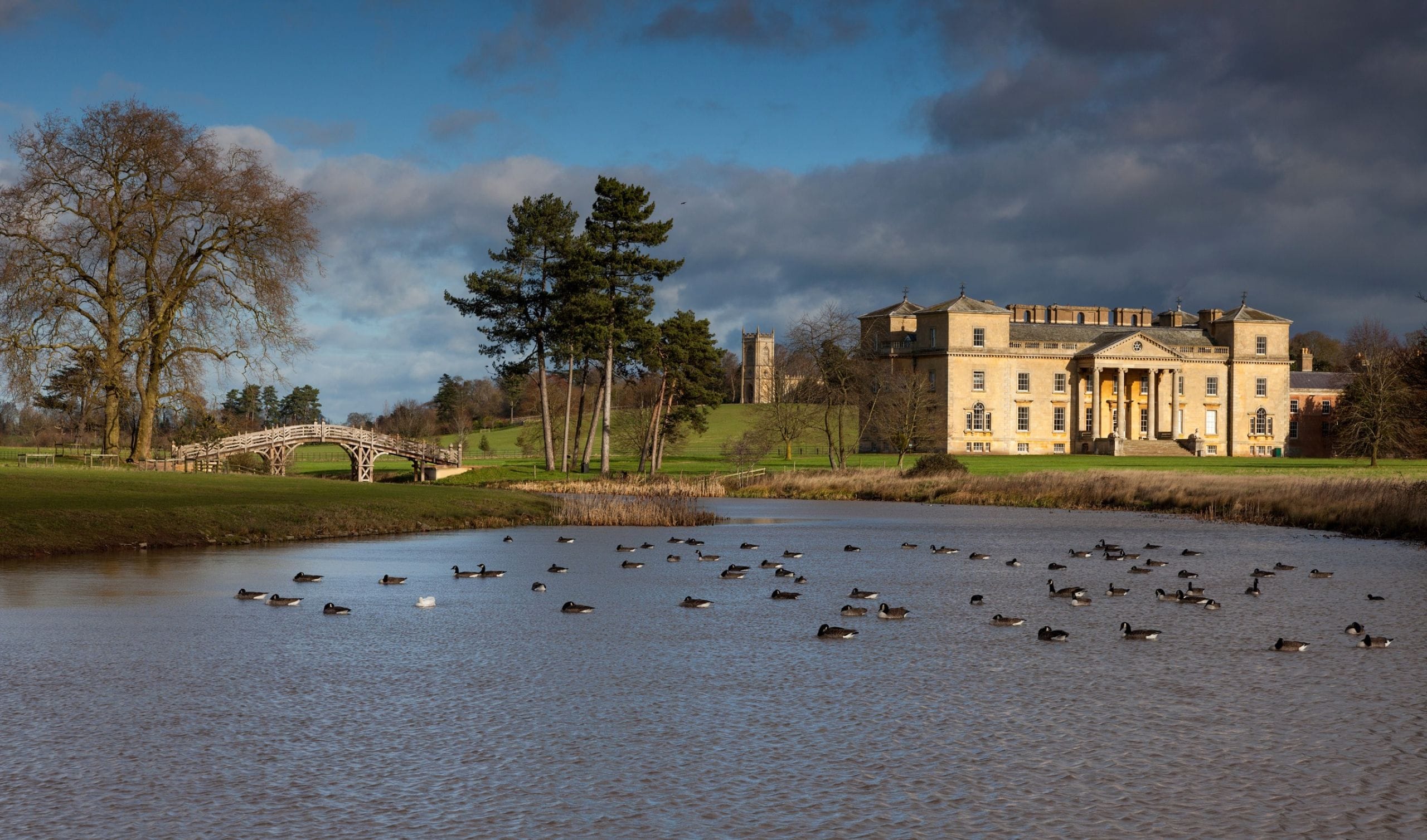 Oak Bridge at National Trust Site Croome Court, Worcestershire