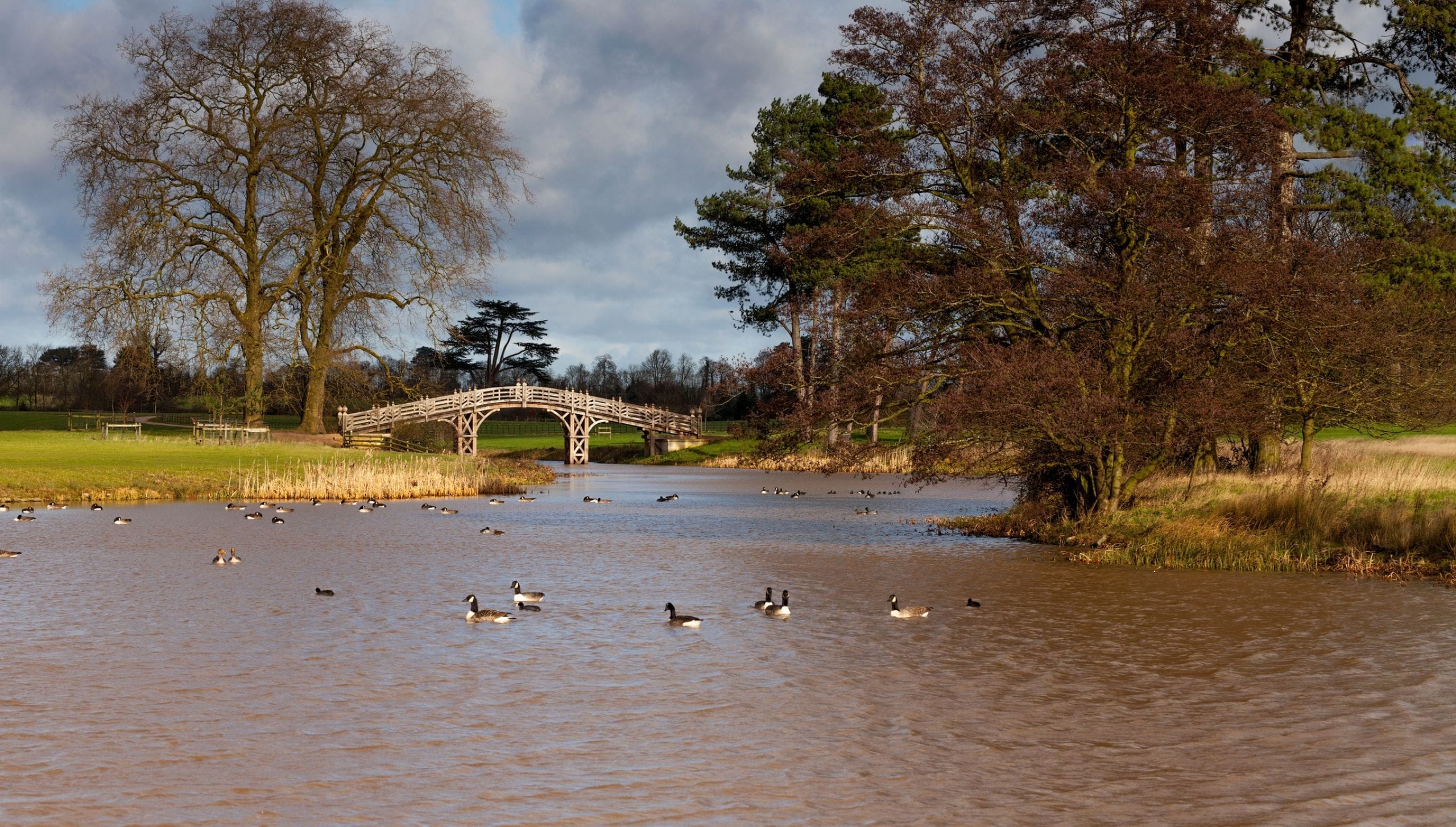 Oak Bridge at National Trust site at Croome Court