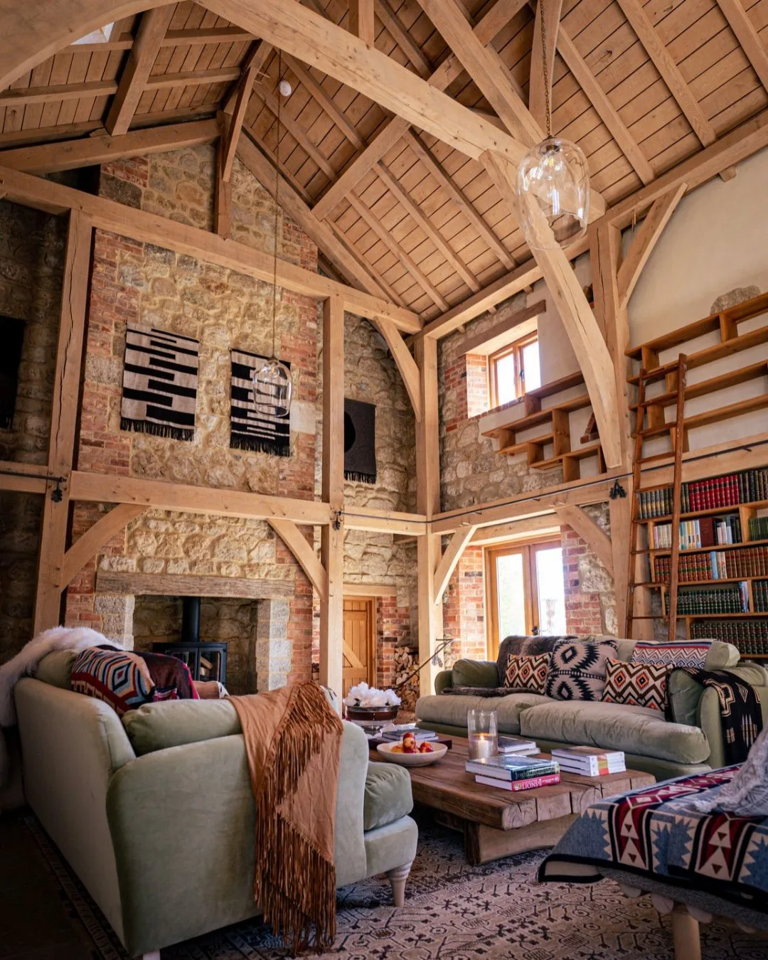 Oak frame living room