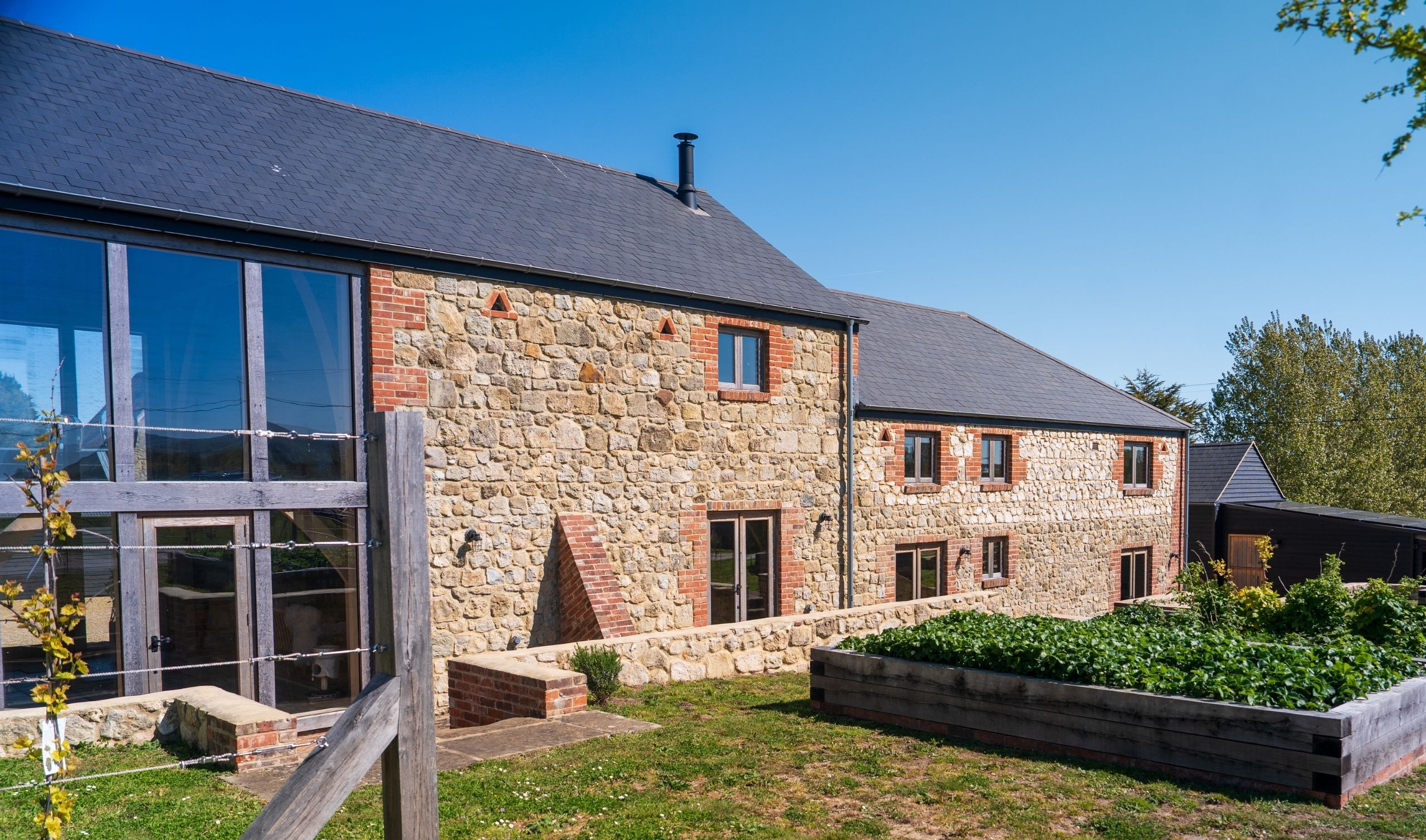 Oak frame barn conversion external shot