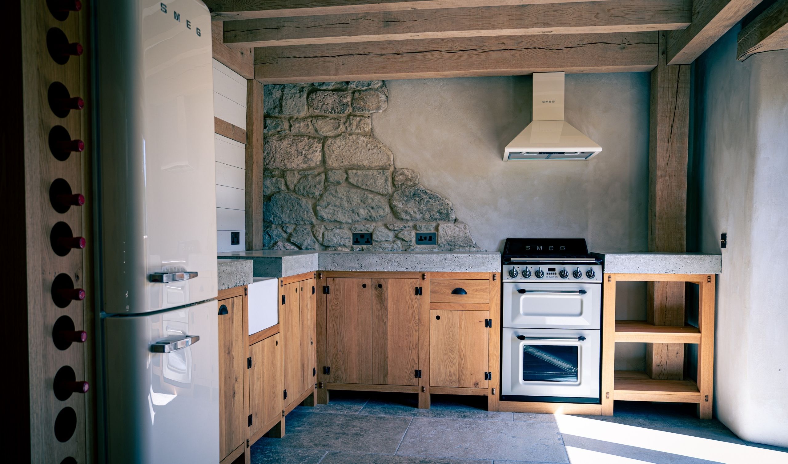 Oak frame home kitchen