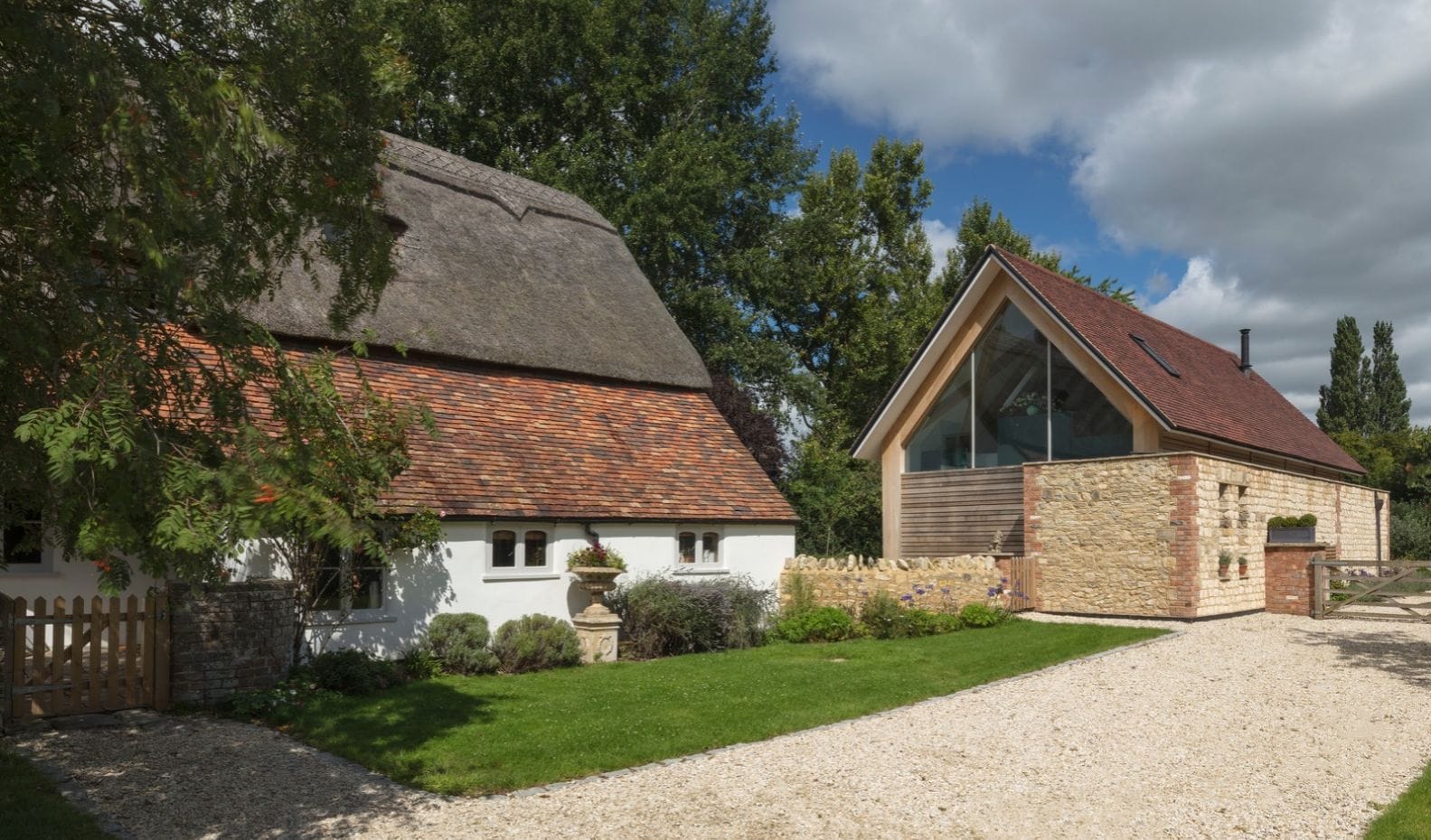 oak frame extension exterior and house